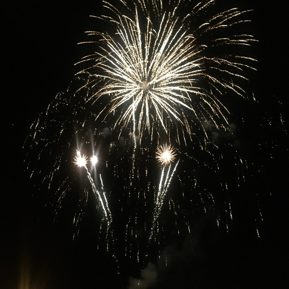 fireworks over lake george